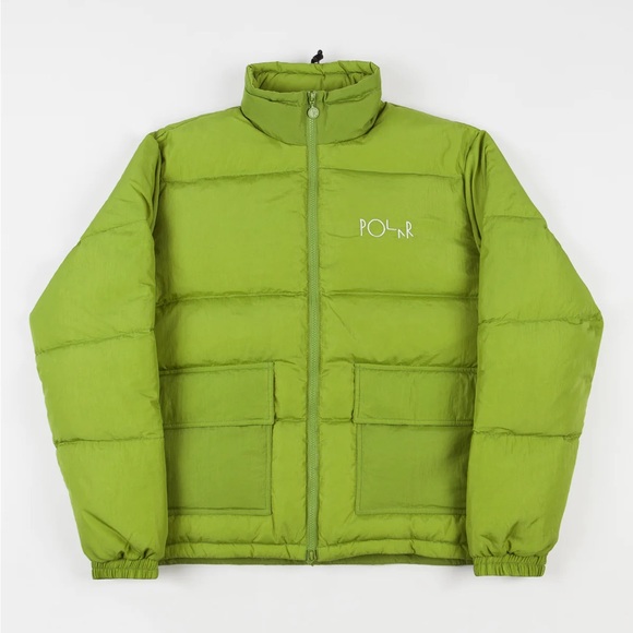Polar Skate Co. Pocket Puffer Jacket // Parrot Green - Picture 2 of 16